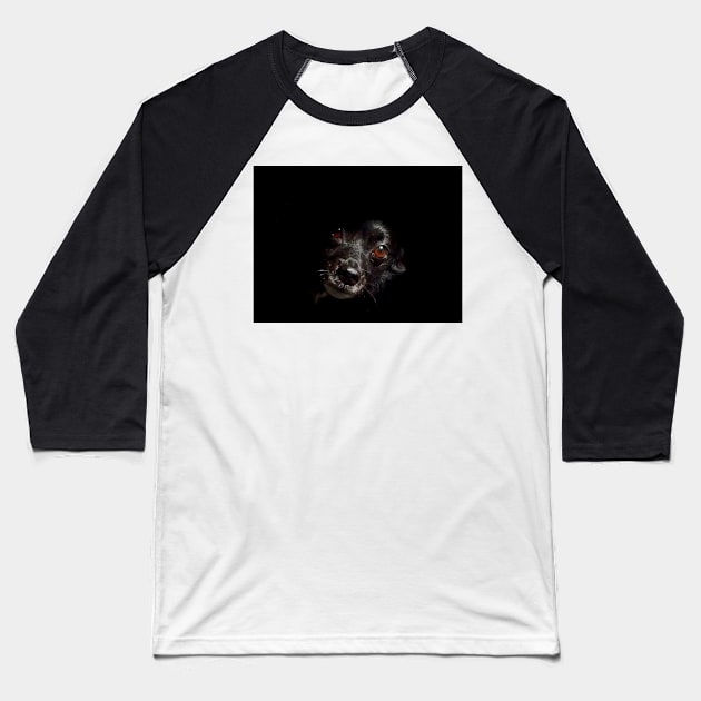 Black Hole Baseball T-Shirt by TrapperWeasel